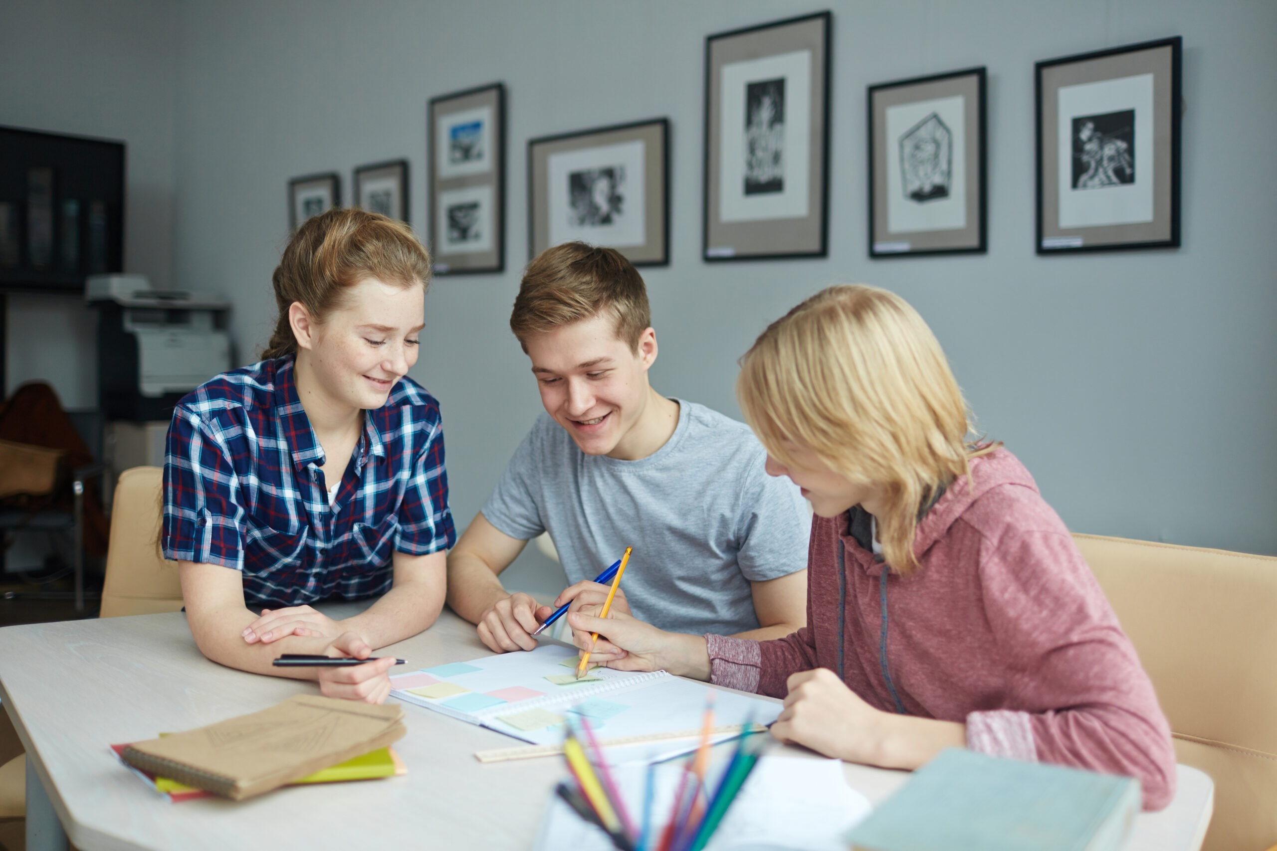 Students at break
